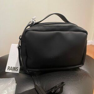 RAINS Box Bag Micro Black Messenger Sling Bag Waterproof Compact